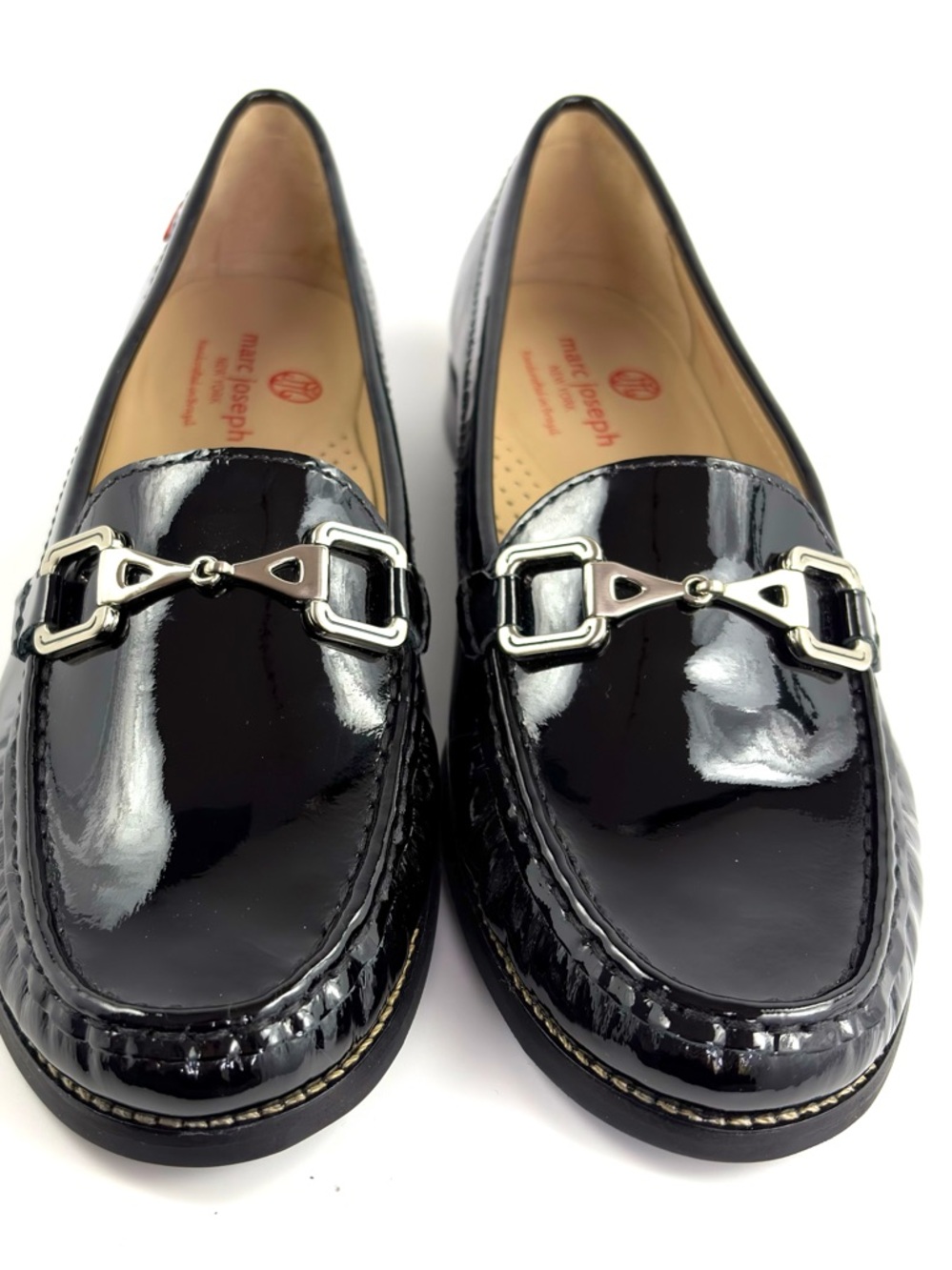 Marc Joseph NY Black Patent Leather Loafers Size 9.5 New
